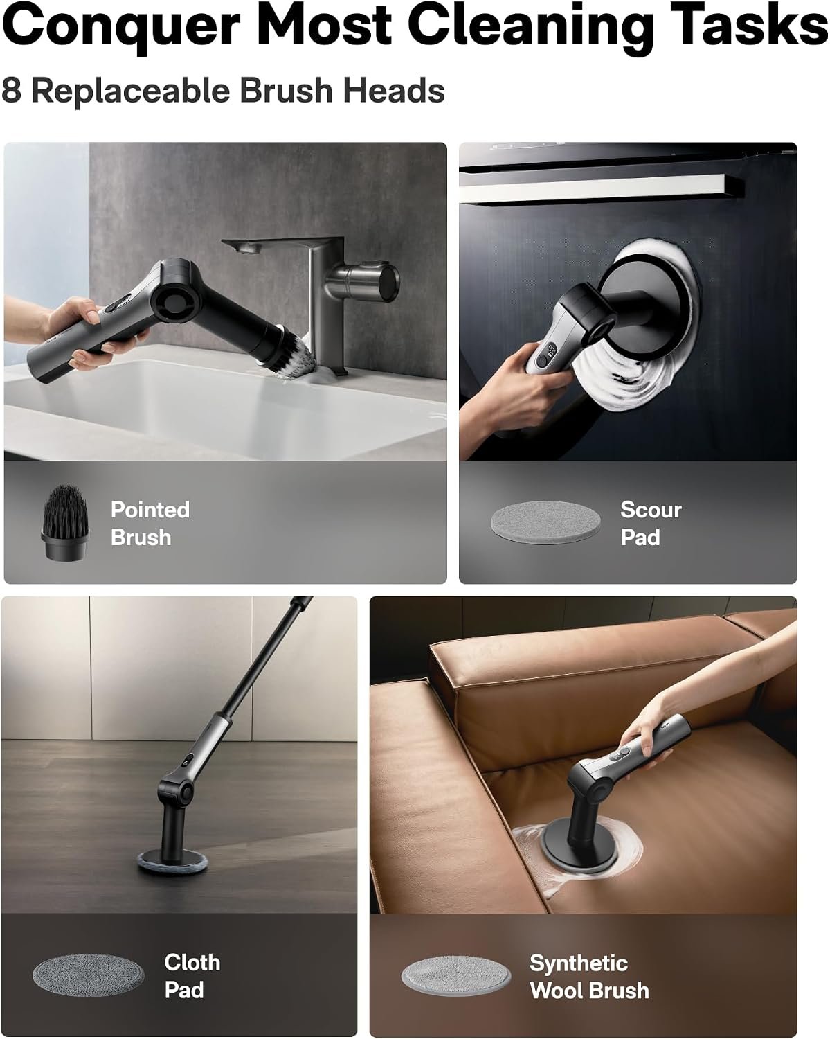 HOTO Flexi™ Cordless Spin Scrubber - Image 9